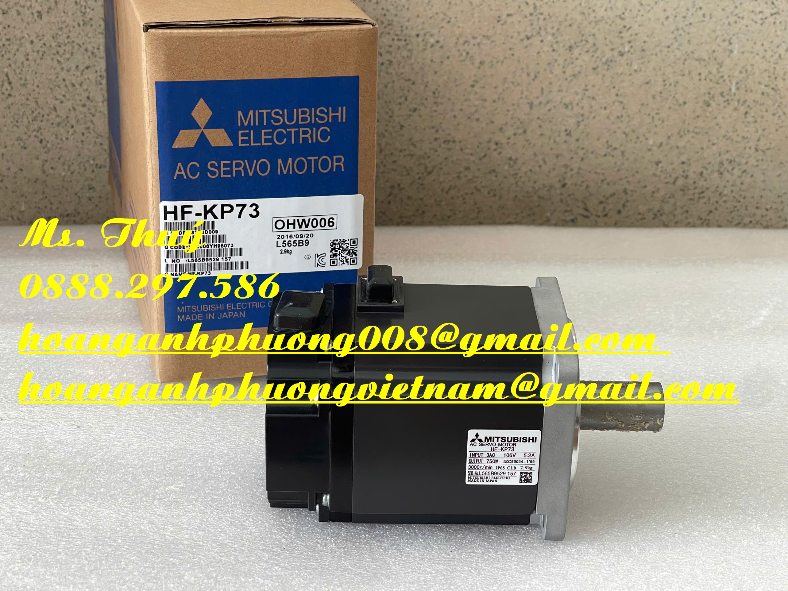 AC servo motor HF-KP73 - Mitsubishi nhập mới Japan